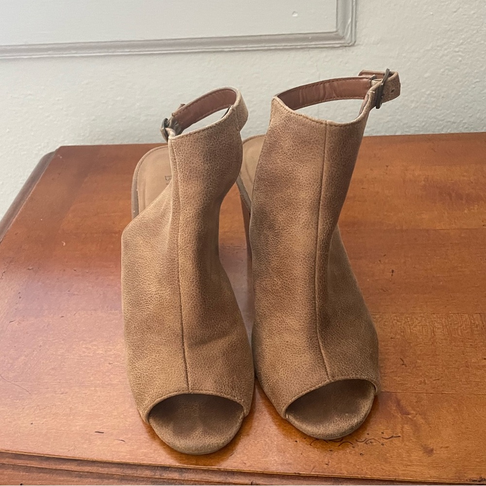 Open toe booties